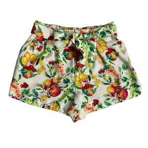 LC Lauren Conrad Fruit Print Paperbag Shorts Size Medium